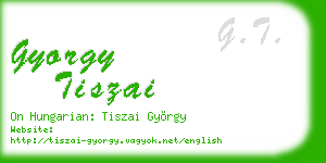 gyorgy tiszai business card